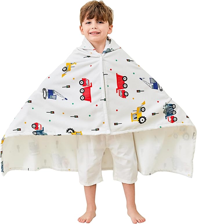 Kids Bath Hooded Towels, Kids Beach Towel for Boys Girls Super Soft and Absorbent, Beach | Pool | Bath | Swim Towels for Baby Kids Ages 0-8, 30X50 in, Truck
