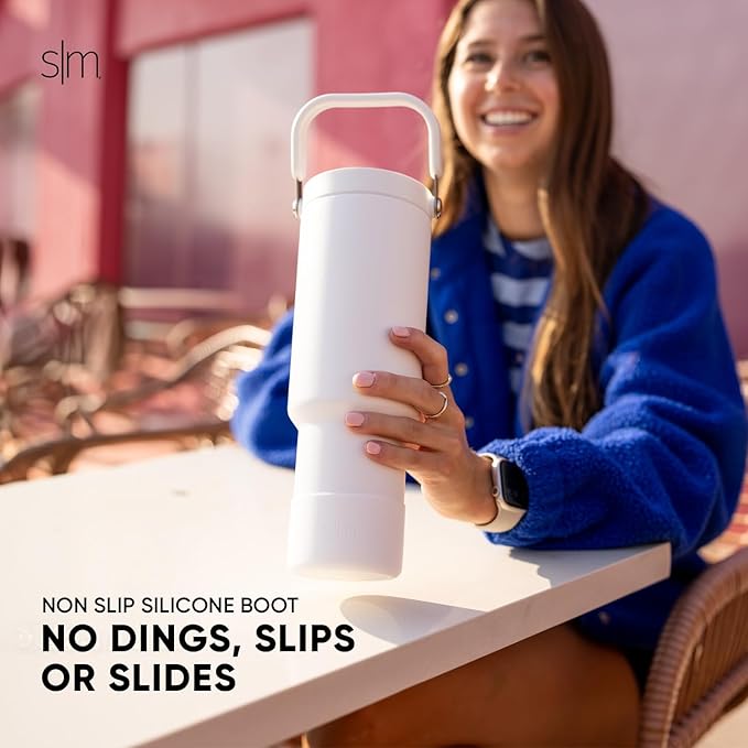 Simple Modern Trek Pivot | 40oz Flip Straw Tumbler with Handle | Water Bottle & Boot | Interchangeable Straw & Chug Lids | Insulated Stainless Steel Jug | Gym Sports Outdoors | Canary