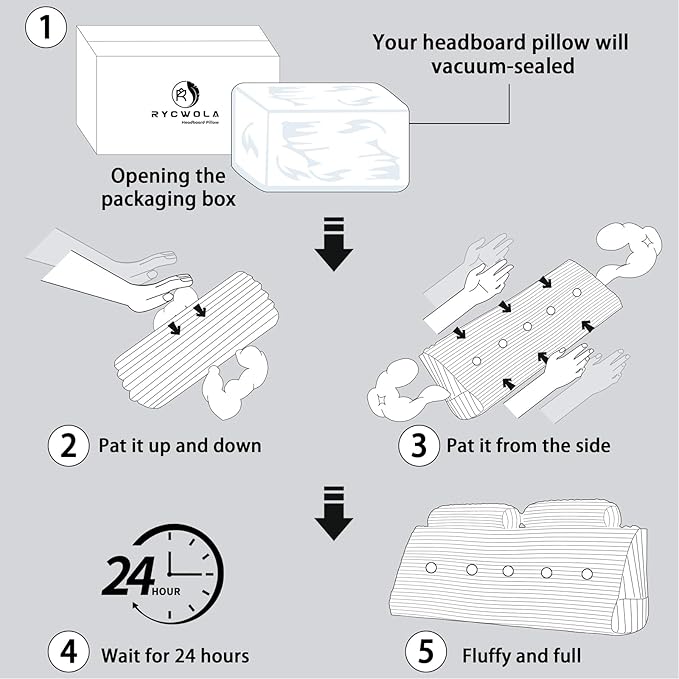 Headboard Wedge Pillow King with 2 Pack Neck Roll Pillow Large Headboard Pillow Soft and Supportive with Removable Cover (Light Grey, King：76x8x20 Inches)