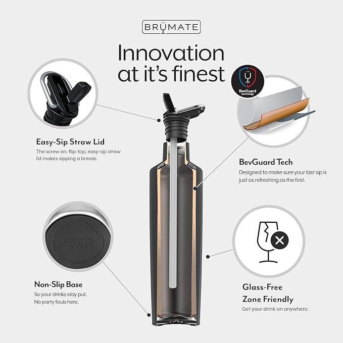 BrüMate ReHydration Mini Kids Water Bottle | 100% Leakproof Insulated Water Bottle for Kids with Straw | Stainless Steel Water Canteen | Perfect Kids Water Bottle for School | 16oz (Glitter Mermaid)