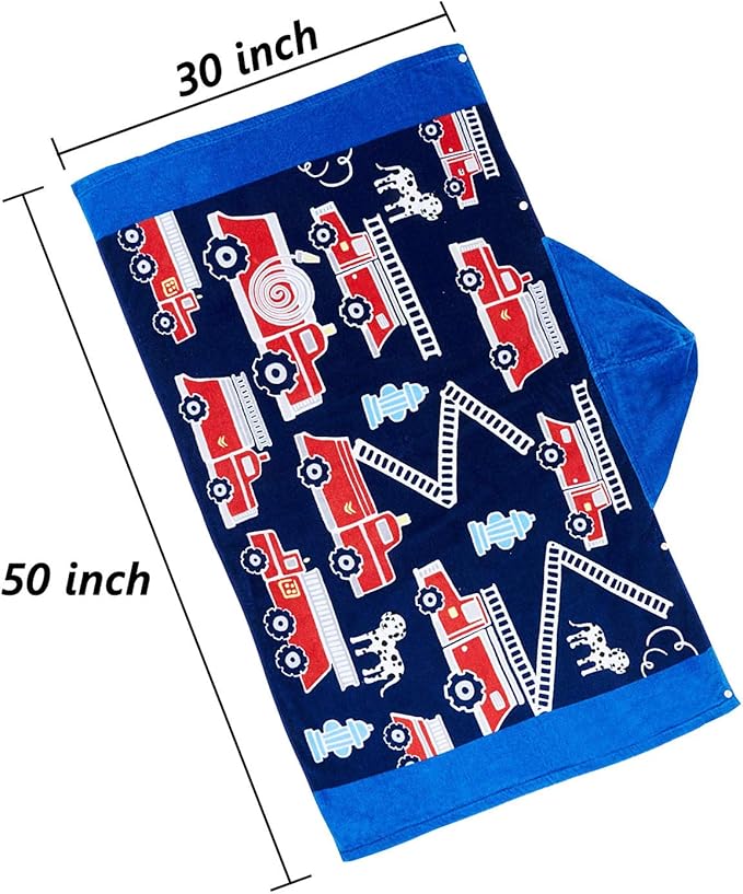 Wowelife Kids Beach Towels, Hooded Towels for Kids, Poncho Towel Wrap, Premium 100% Cotton Soft and Breathable, Extra Large 50"x30", Multi Use for Bath Pool Beach Swim Bathroom
