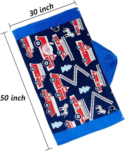 Wowelife Kids Beach Towels, Hooded Towels for Kids, Poncho Towel Wrap, Premium 100% Cotton Soft and Breathable, Extra Large 50"x30", Multi Use for Bath Pool Beach Swim Bathroom