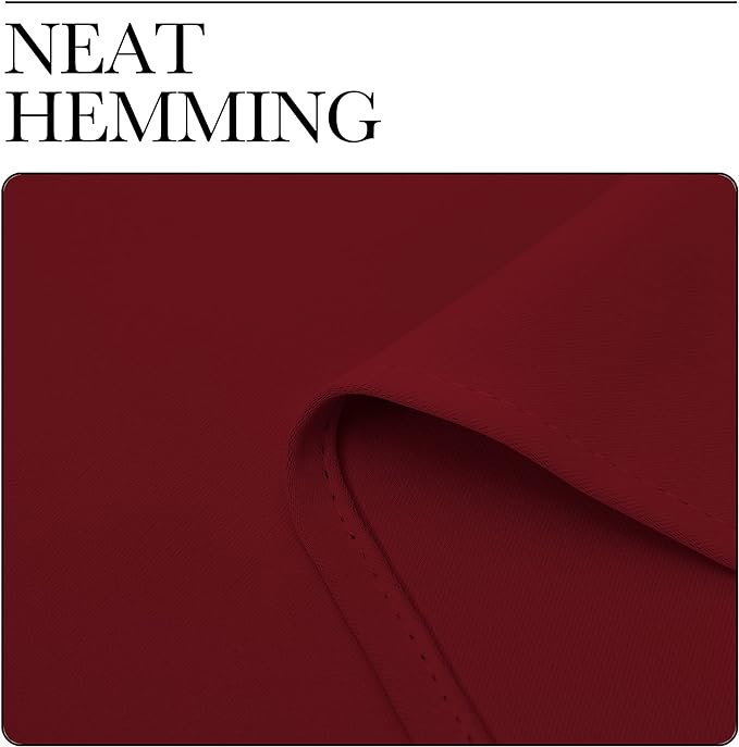 NICETOWN Christmas Burgundy Window Curtains Blackout Drapes, Thermal Insulated Solid Grommet Blackout Curtains/Draperies for Laundry Room (One Pair, 55 by 68-inch, Burgundy Red)