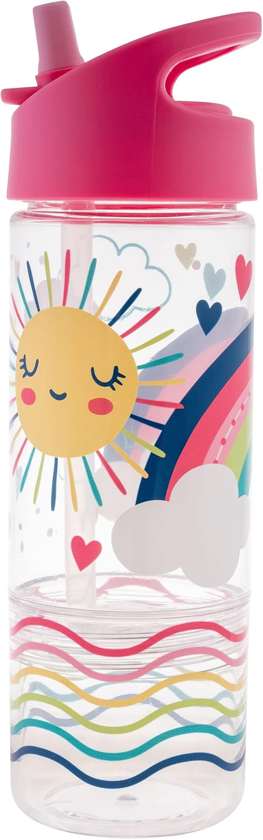 Stephen Joseph, Kids Sip and Snack Water Bottle, 12 oz Tritan BPA Free, Drink and Snack Water Bottle for Girls & Boys, Back to School Water Bottle, Rainbow
