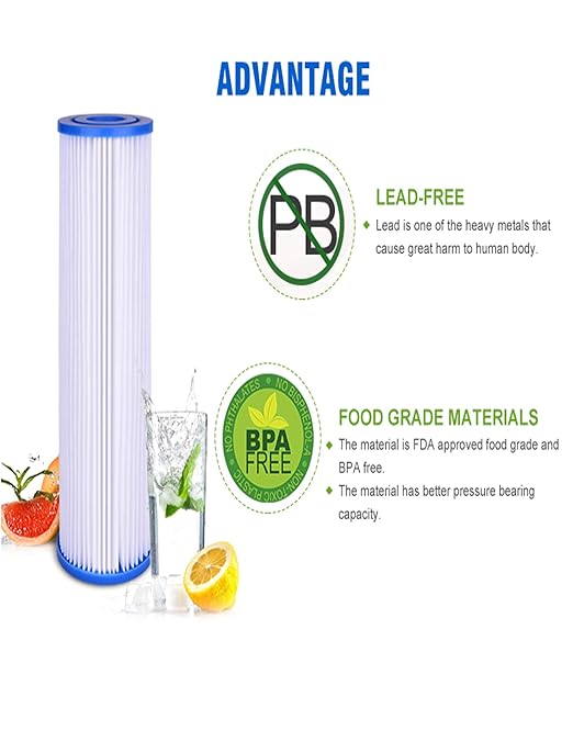 CFS Compatible with AO Smith 2.5"x10" Sediment Water Filter Replacement Cartridge - 2 Pack - for Whole House Filtration Systems - AO-WH-PRE-RPP2 (6)