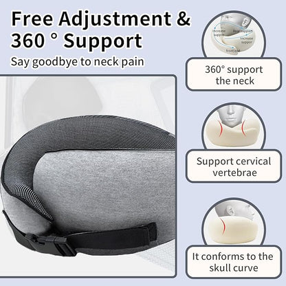 Travel Pillow, Neck Pillow, Neck Pillow for Traveling, Light Grey