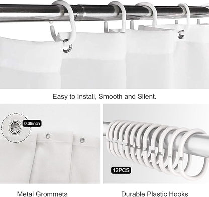 LGhtyro Funny Skull Shower Curtain Bathroom Set 71Wx71H Inches Black White Gothic Skeleton Bone Bathing in Bathtub Bubbles Spooky Cool Bath Accessories for Men Boys Art Home Decor Fabric 12 Pack Hooks