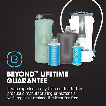 Hydrapak Flux - Collapsible Backpacking Water Bottle (1 Liter) - BPA Free, Ultra Light, Spill-Proof Twist Cap - Sutro Green