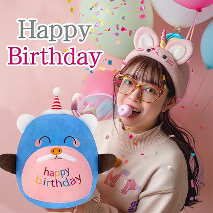 Pig Plush 13" Toy Pig Stuffed Animal Cute Birthday Whale Plushies Pillow Soft Plushie Doll Gifts for Kid Decor