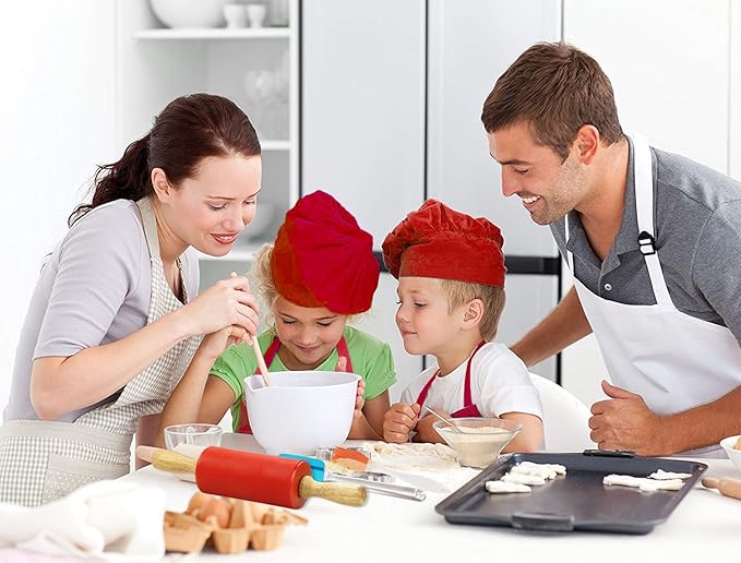 Kids Cooking and Baking Set Real Baking Gift includes Kids Apron,Chef Hat,Oven Mitt&Utensil,Recipes for The Curious Young Junior Chef