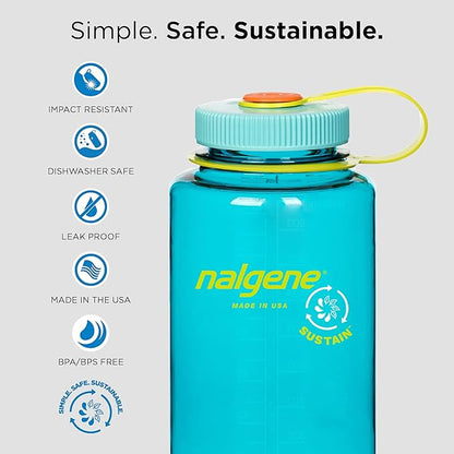 Nalgene Tritan Wide Mouth BPA-Free Water Bottle Eggplant, 32 oz