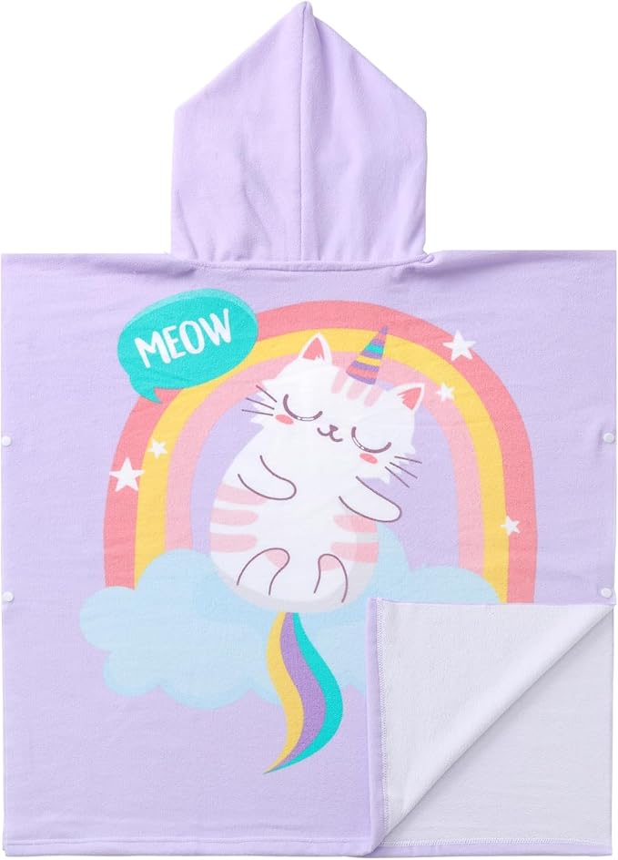NovForth Kids Beach Towel for Boys Girls, Shark Hooded Bath Towel Wrap, Toddler Pool Towel with Hood