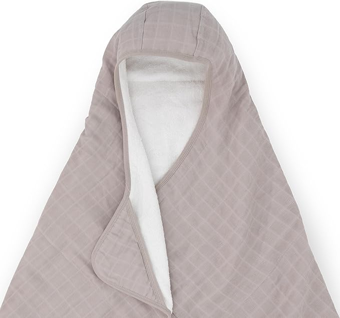 Little Unicorn Cotton Muslin & Terry Hooded Towel, Larger Size 1-6 Years (Porpoise)