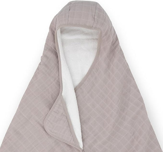 Little Unicorn Cotton Muslin & Terry Hooded Towel, Larger Size 1-6 Years (Porpoise)