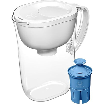 Brita Everyday Elite Water Filter Pitcher with SmartLight Filter Change Indicator, BPA-Free, Reduces 99% of Lead, Lasts Six Months, Includes 1 Filter, Large - 10-Cup, White