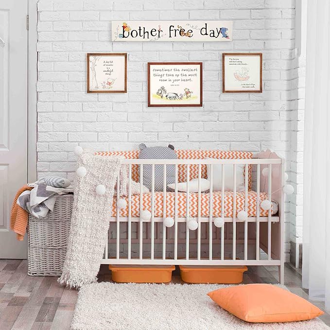 Open Road Brands Disney Winnie The Pooh Room in Your Heart Nostalgic Wood Wall Decor for Nursery, Bedroom or Play Room