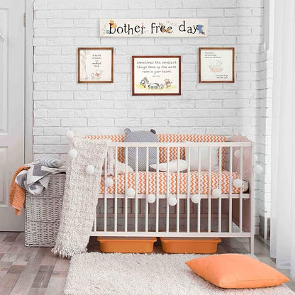 Open Road Brands Disney Winnie The Pooh Room in Your Heart Nostalgic Wood Wall Decor for Nursery, Bedroom or Play Room
