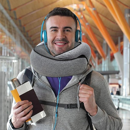 Travel Pillow - 2024 New Travel Neck Pillow, Memory Foam Travel Pillow, Memory Foam Travel Neck Pillow for Airplanes, Travel Neck Pillow, Foam Travel Pillow (with Storage Bag)