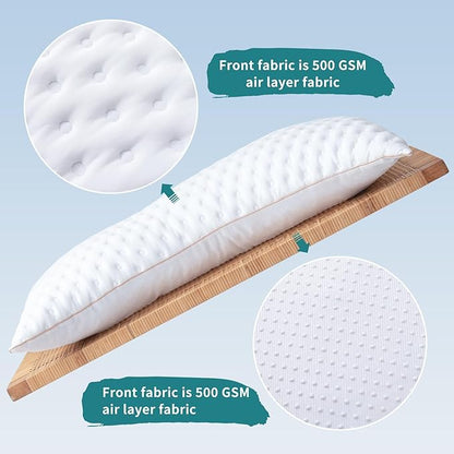 Pillow for Side and Back Sleepers Side Sleeper Pillow for Neck and Shoulder Pain Side Sleeper Bed Pillows Queen Size with Adjustable Shredded Memory Foam Filling