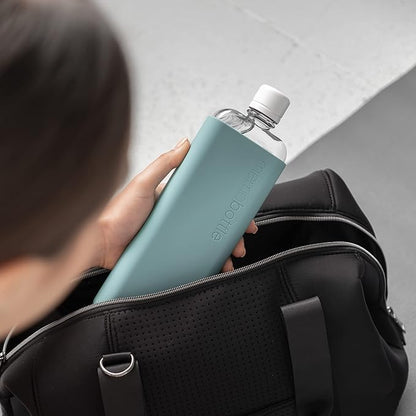 memobottle - Gloss White Metallic Lid