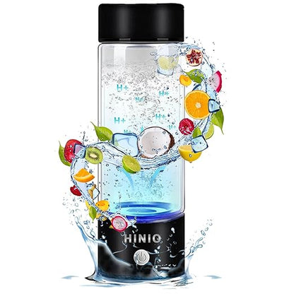 Hydrogen Water Bottle, 420ml Portable Hydrogen Water Ionizer Machine, Hydrogen Rich Water Glass Health Cup for Office, Travel and Daily Drinking