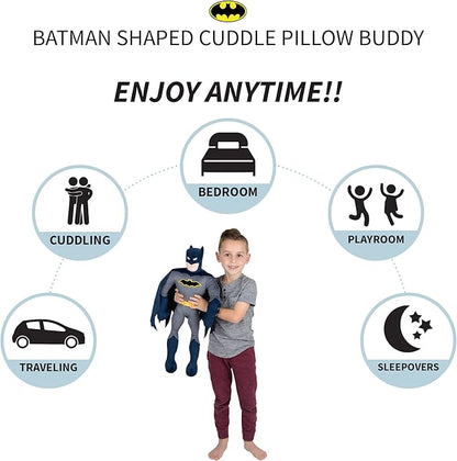 Franco Kids Bedding Super Soft Plush Cuddle Pillow Buddy, One Size, Batman