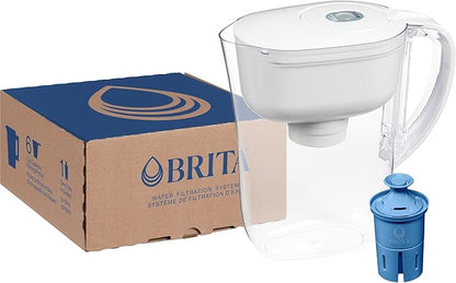 Brita Metro Water Filter Pitcher with SmartLight Filter Change Indicator, BPA-Free, Replaces 1,800 Plastic Water Bottles a Year, Lasts Six Months, Includes 1 Elite Filter, Small - 6-Cup Capacity