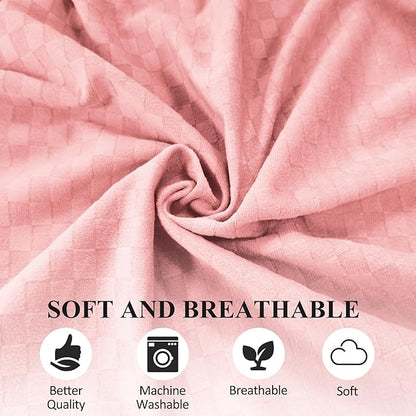 Bed Wedge Pillow for Side Sleeping Foam Filled Body Positioning Triangle Pillow Suitable for Pregnancy and Surgery Prevent Bed Sore for Leg and Back Support with Pillow Case (Pink)
