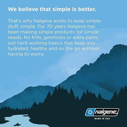 Nalgene Sustain Tritan BPA-Free Water Bottle Made with Material Derived From 50% Plastic Waste, 32 OZ, Wide Mouth, Surfer