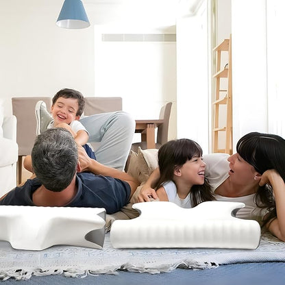 Cervical Pillow for Neck Pain Relief, Cooling Contour Memory Foam Pillows Support Odorless Ergonomic Neck Pillow Adjustable Orthopedic Bed Pillow for Side Back Stomach Sleeper with Pillowcase
