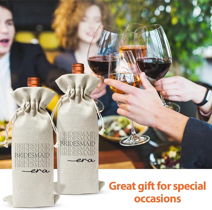 Bridesmaid Wedding or Engagement Gift Wine Bag For BFF Best Friend, Wedding Party or Bachelorette Party or Bridal Shower Party Favor Supply Gift, Bridal Party Gift for Bridesmaid Boxes, Proposal Gift
