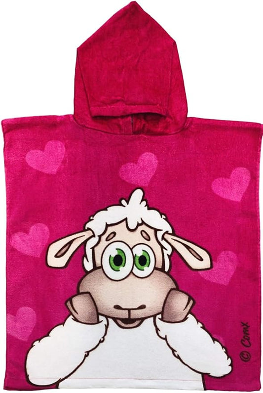 Kids Princess Hooded Bath Towel 20X24 (20 x 24, Pink1)