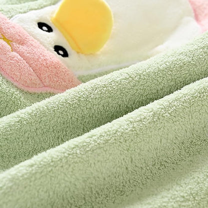 Toddler Beach Towel with Hood Kids Waffle Swim Cover Up Bath Towel Surf Poncho Boys Girls Hooded Beach Towel (C Green, One Size)