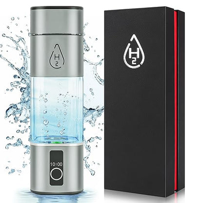 Hydrogen Water Bottle,Hydrogen Water Bottles Generator, Built-in Hydrogen Water Machine Quickly Produces Hydrogen to add to Hydrogen Tanks,Grey