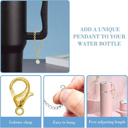 6PCS Letter Charm Accessories for Stanley Cup, Name ID Letter Handle Charm for Stanley Handle Identification Letter Pendant Handle Decoration for Stanley Tumbler Charms (Letter H)
