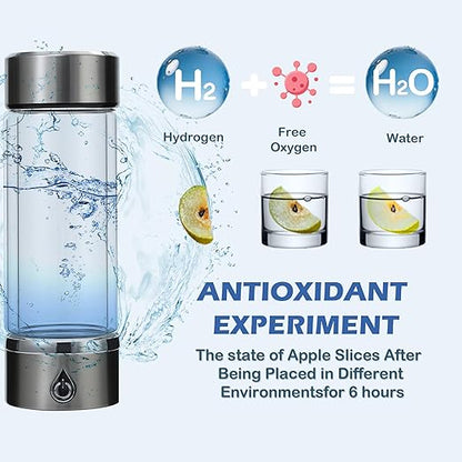 Hydrogen Water Bottle Generator, 3 Min to Quickly Increase The Hydrogen Ratio, with SPE/PEM Technology Fast Electrolysis, Portable with Travel, Sports, Office, Home Gifts and Other Occasions