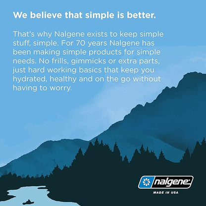 Nalgene Monochrome BPA-Free Recycled Water Bottle for Backpacking, Hiking, Gym - 32 oz Shatterproof Reusable Bottle