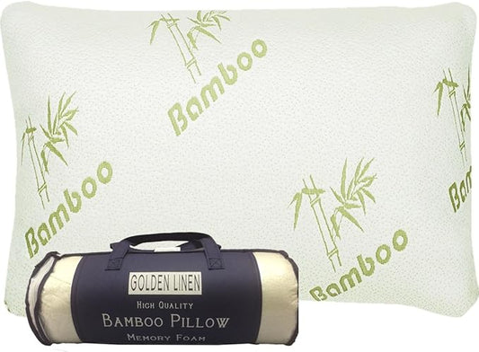 Queen Size Shredded Memory Foam Pillow for Sleeping - Ultra Soft, Cool & Breathable Cover with Zipper Closure - Relieves Neck Pain, Snoring and Helps with Asthma - Back/Stomach/Side Sleeper