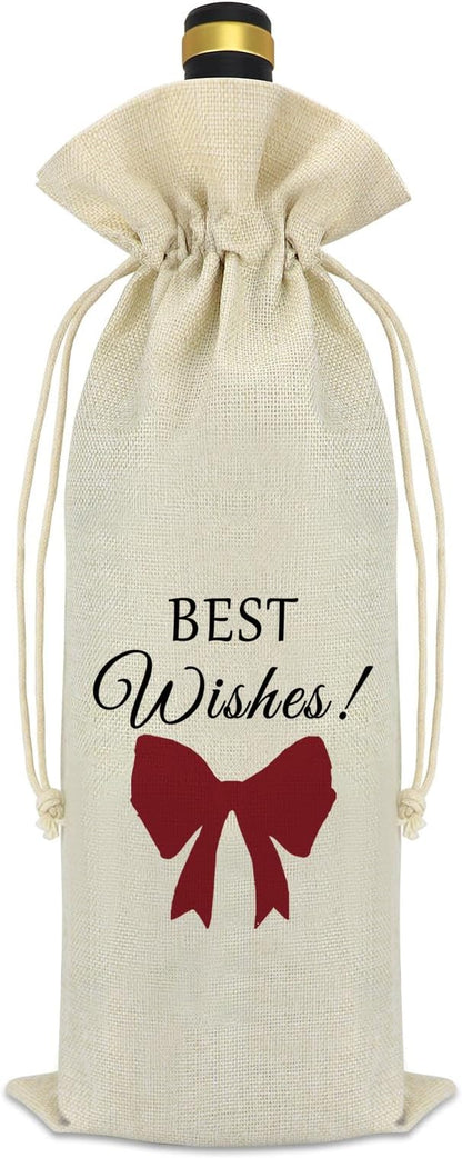 Birthday Gifts for Women Men Wedding Gifts for Couples Wine Bag Christmas Engagement Graduation Gift for Female Best Friends Sister Coworker Bestie Future Mr and Mrs Gifts Reusable Wine Bottle Bag