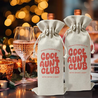 Promoted to New Aunt Gift Wine Bag 2024, Baby Announcement Gift for New Auntie 2024, Religious Pregnancy Announcement, Baby Shower or Party Favor, Pregnancy Reveal or Keepsake