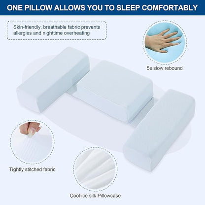 HOMBYS Shoulder Pillow Pillow for Side Sleeper,Ergonomic Memory Foam Pillow for Neck and Shoulder Pain,Cervical Neck Pillow with Armrest Area for Adults Sleeping