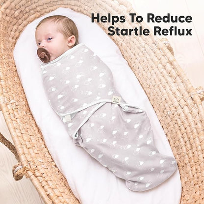 Baby Swaddle Sleep Sacks with Zipper - 3-Pack Newborn Swaddle Sack, Baby Swaddles Sleep Sack 0-3 Months, Wearable Blanket Baby, Baby Swaddle Blanket Wrap, Swaddle Sack, Easy Change Swaddle (Aspire)