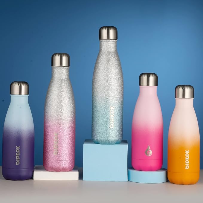 BJPKPK Water Bottles Stainless Steel Insulated Water Bottle 12oz Small Water Bottles For Travel,Red