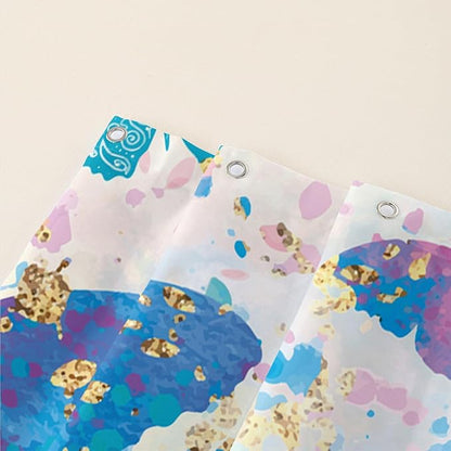 AILONEN Butterfly Shower Curtain for Bathroom, Blue Pink Tie Dye Butterfly Bath Curtain,Women Girls Bathroom Curtain,72" W*72" H Polyester Waterproof with 12 Plastic Hooks