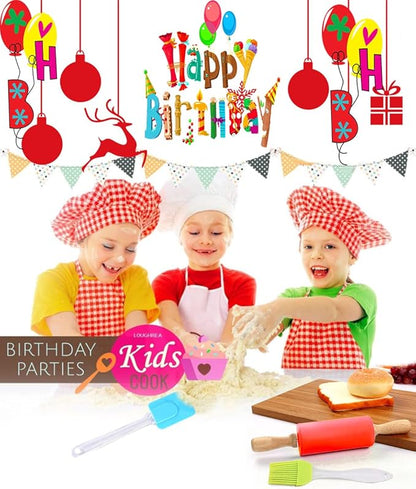 Real Baking Set Pastry Cooking Kit Supplies Includes Apron,Chef Hat,Oven Mitt,Rolling Pin,Real Baking Tools and Recipes Great Gift for Curious Beginners