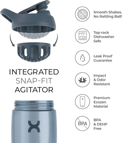Promixx PURSUIT Protein Shaker Bottle – Premium Sports Blender Bottles for Protein Mixes and Supplement Shakes – Easy Clean, Durable Protein Shaker Cup
