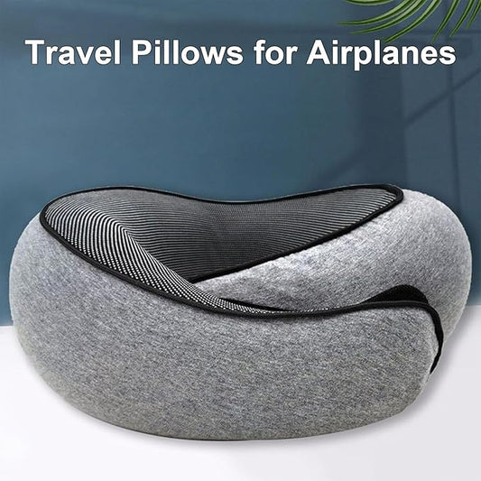 Travel Pillows for Airplanes,2024 New Travel Pillow,Travel Neck Pillow Neck Pillow Airplane Memory Foam Travel Pillow Neck Pillow for Traveling Suitable for Airplanes,Offices and Cars (Pink)