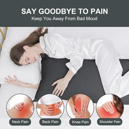 DOWNCOOL Large Body Pillow Insert- Breathable Full Body Pillow for Side Sleeper - Soft Long Bed Pillow for Adults - 20 x 54 inch （Black）