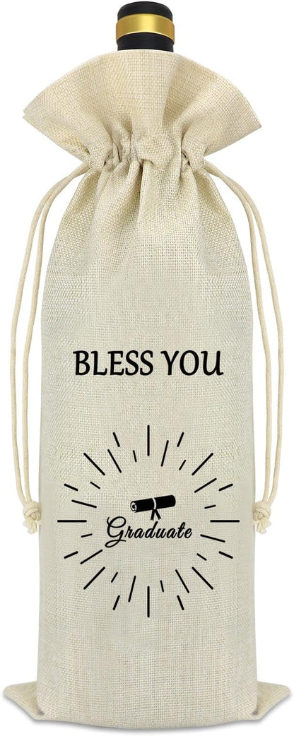 Graduation Gifts Class of 2024 Senior Wine Bag Gifts for Him Her Graduation Gift for Seniors Students Masters Nurses Students College Congratulations Gifts for Nephew Niece Brother Sister Son Daughter
