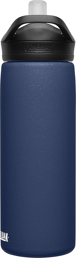 CamelBak eddy+ Water Bottle with Straw 20oz - Insulated Stainless Steel, Navy
